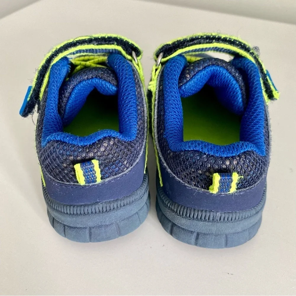 OshKosh B'gosh Navy and Lime Kids Walking Sneakers